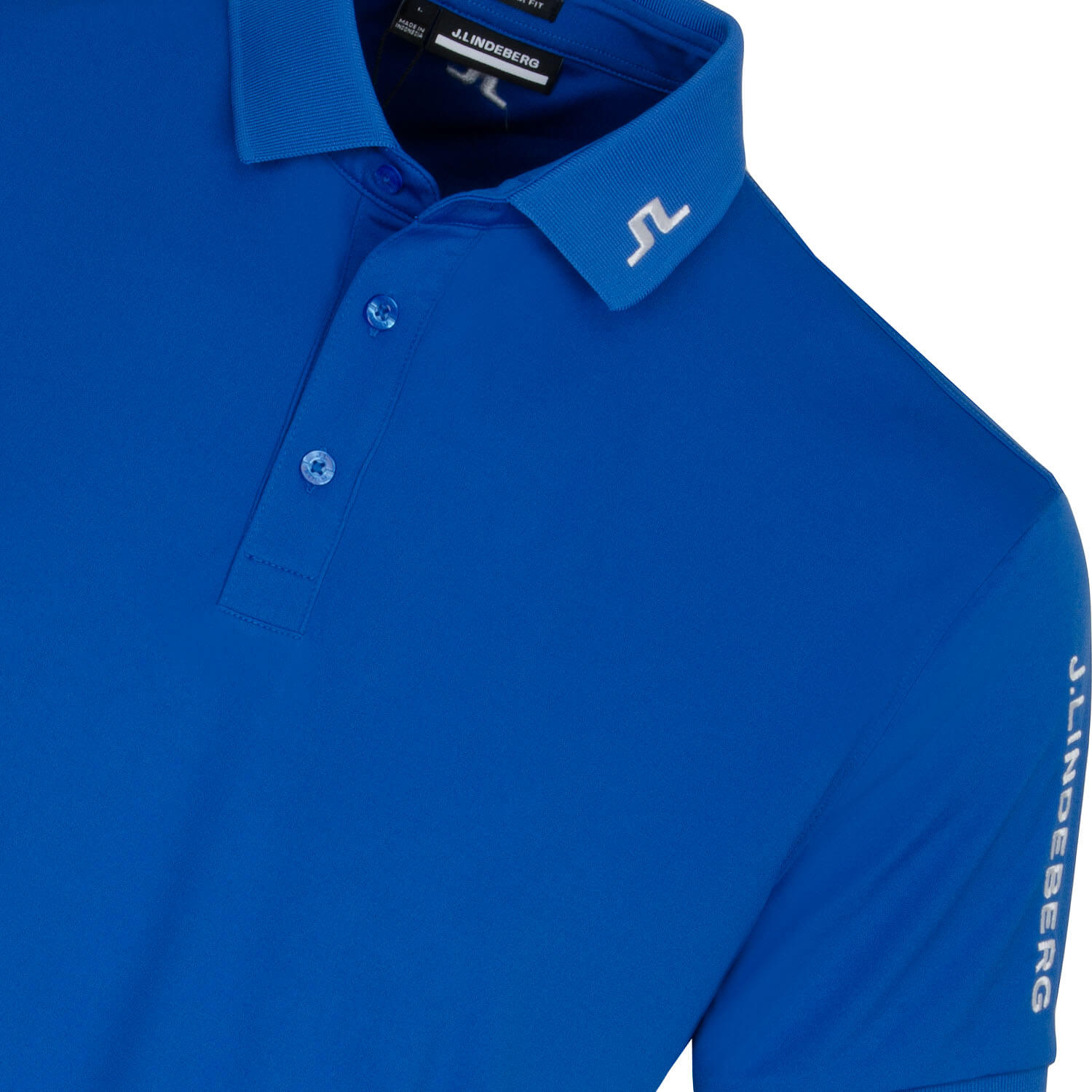 J Lindeberg Tour Tech Golf Polo Shirt Nautical Blue Scottsdale Golf